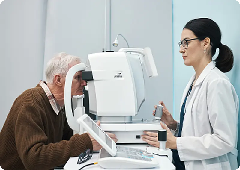 Doctor consulting with a patient